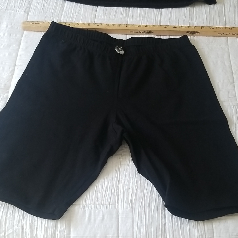 ABA Black Athletic Shorts 2X STRETCHY
